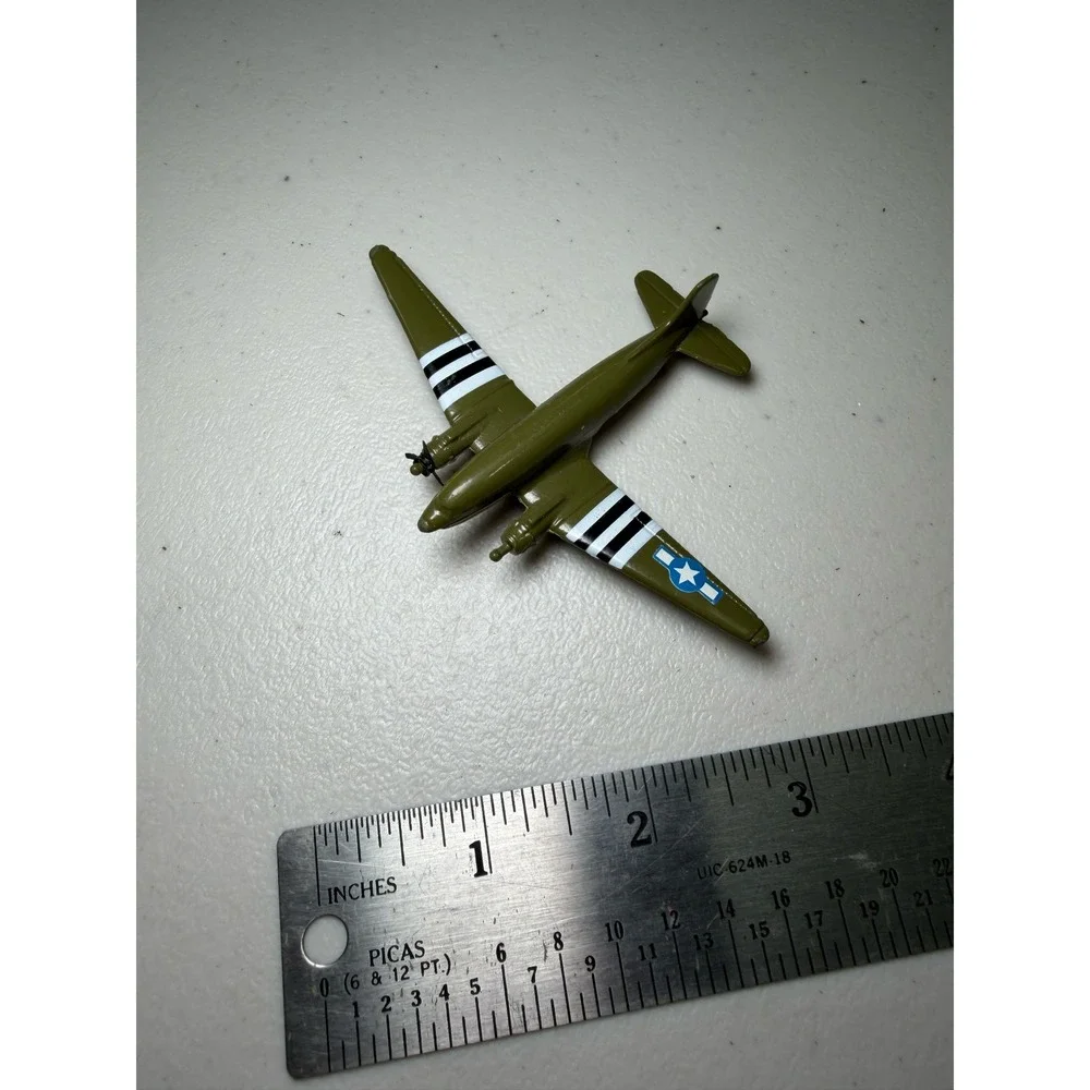 C-47 Skytrain Diecast Miniature Airplane WWII Military Transport Olive Drab A106